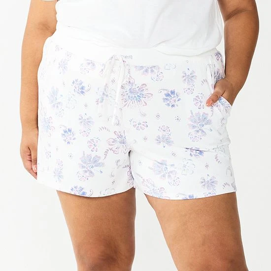 Plus Size Sonoma Goods For Life® Essential Pajama Shorts Purple Dye 5 Plus Size Sonoma Goods For Life® Essential Pajama Shorts Purple Dye - Image 3