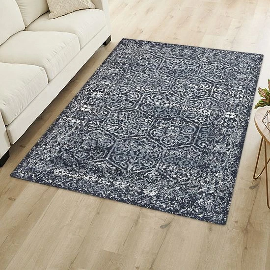 Sonoma Goods For Life® Ultimate Performance Super Soft Washable Rug Gray Leaf 4 Sonoma Goods For Life® Ultimate Performance Super Soft Washable Rug Gray Leaf - Image 2