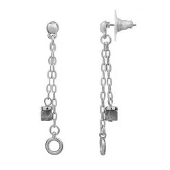 Sonoma Goods For Life® Silver Tone Nickel Free Semi-Precious Chain Drop Earrings