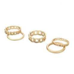 Sonoma Goods For Life® Chain And Plain Band Ring Set Gold Tone -Sonoma Goods For Life Shop unnamed file 12374