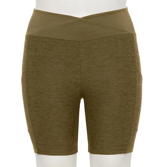 Plus Size Sonoma Goods For Life® Crossover Waist Shorts Pitch Black 5 Plus Size Sonoma Goods For Life® Crossover Waist Shorts Pitch Black - Image 3