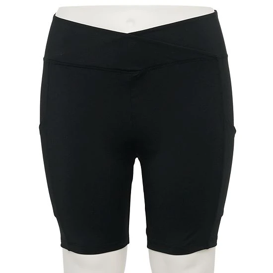 Plus Size Sonoma Goods For Life® Crossover Waist Shorts Pitch Black 8 Plus Size Sonoma Goods For Life® Crossover Waist Shorts Pitch Black - Image 6