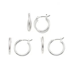 Sonoma Goods For Life™ Nickel Free Hoop Earring Set Silver Tone