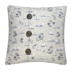Sonoma Goods For Life® Seaside Toile Feather Fill Throw Pillow