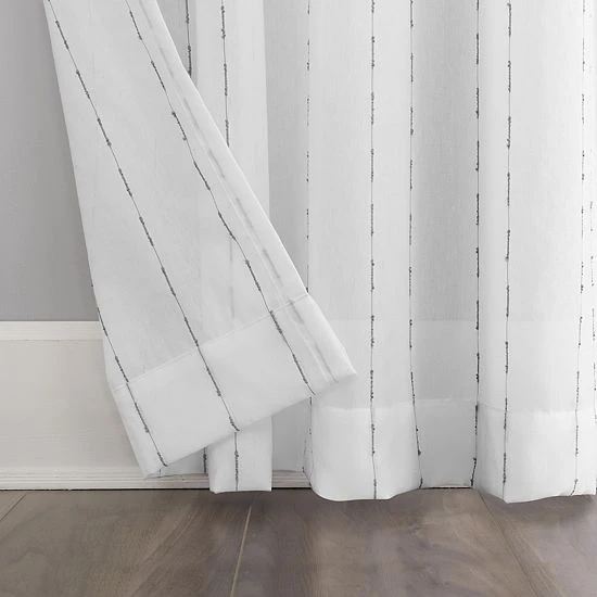 Sonoma Goods For Life® Recycled Polyester Woven Slub Sheer Window Curtain White 4 Sonoma Goods For Life® Recycled Polyester Woven Slub Sheer Window Curtain White - Image 2