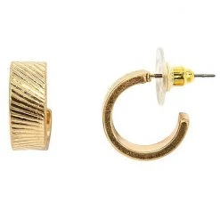 Women's Sonoma Goods For Life® Textured Mini J Hoop Earrings