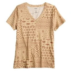 Women's Sonoma Goods For Life® Everyday V-Neck Tee Orange Brown Floral -Sonoma Goods For Life Shop unnamed file 1264
