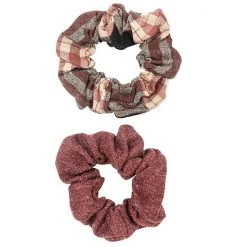 Sonoma Goods For Life® Solid Red & Multi Plaid 2-piece Scrunchie Set