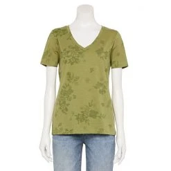 Women's Sonoma Goods For Life® Everyday V-Neck Tee Orange Brown Floral -Sonoma Goods For Life Shop unnamed file 1273