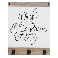 Sonoma Goods For Life® Wash Your Worries Away 3-Hook Laundry Wall Decor