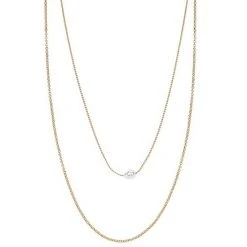 Sonoma Goods For Life® 2 Row Multi Chain With Single Pearl Station Necklace