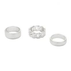 Sonoma Goods For Life® Chubby Chain Ring Set 3 Pack Silver Tone -Sonoma Goods For Life Shop unnamed file 12925