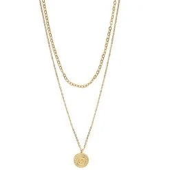 Sonoma Goods For Life® Gold Tone 2 Strand Radial Texture Pendant Necklace