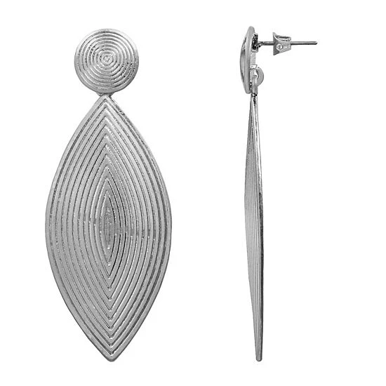 Sonoma Goods For Life® Silver Tone Textured Leaf Nickel Free Earrings 3 Sonoma Goods For Life® Silver Tone Textured Leaf Nickel Free Earrings