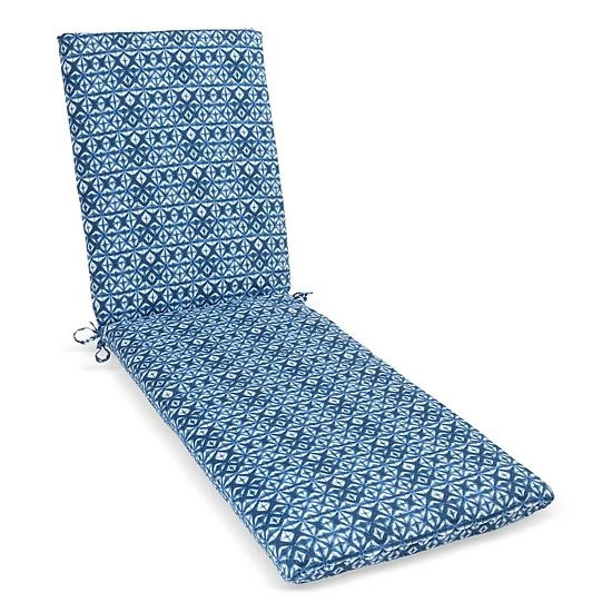 Sonoma Goods For Life® Indoor Outdoor Chaise Cushion Blue Shibori 7 Sonoma Goods For Life® Indoor Outdoor Chaise Cushion Blue Shibori - Image 5