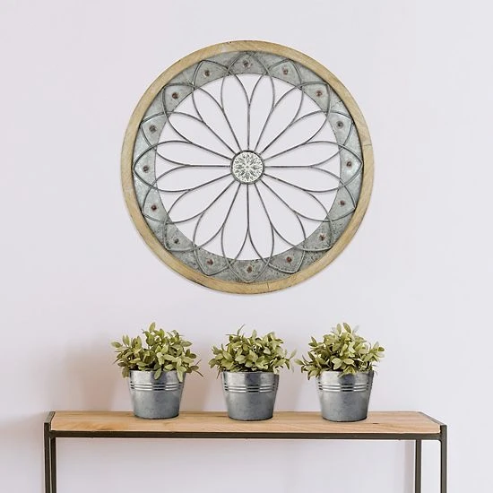 Sonoma Goods For Life® Mixed Material Flower Wall Medallion 4 Sonoma Goods For Life® Mixed Material Flower Wall Medallion - Image 2