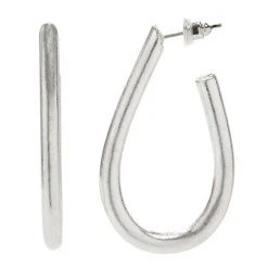 Sonoma Goods For Life® Chubby Long J Hoop Earrings Silver Tone -Sonoma Goods For Life Shop unnamed file 13052