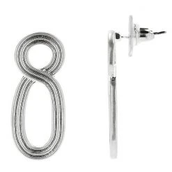 Sonoma Goods For Life® Silver Tone Grooved Figure Eight Drop Earrings