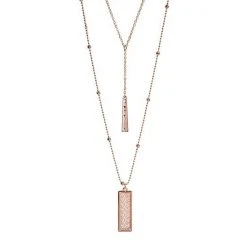 Sonoma Goods For Life® Casted Filigree Nickel Free Rectangle Hi Lo Necklace