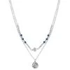 Sonoma Goods For Life® 2 Row Blue Beaded Radial Starburst Pendant Necklace