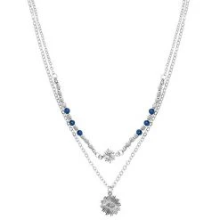 Sonoma Goods For Life® 2 Row Blue Beaded Radial Starburst Pendant Necklace