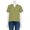 Women's Sonoma Goods For Life® Flutter Short Sleeve Top Olive Floral -Sonoma Goods For Life Shop unnamed file 13138