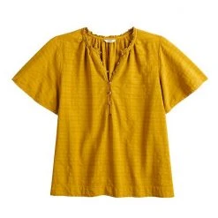 Women's Sonoma Goods For Life® Flutter Short Sleeve Top Olive Floral -Sonoma Goods For Life Shop unnamed file 13140