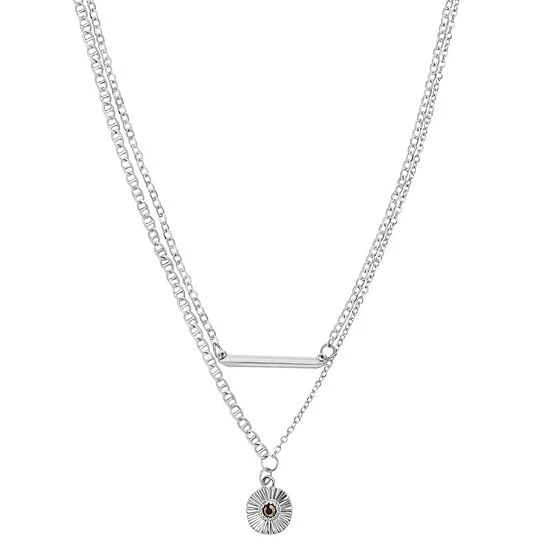 Sonoma Goods For Life® 2 Row Bar And Radial Textured Coin Pendant Necklace 3 Sonoma Goods For Life® 2 Row Bar And Radial Textured Coin Pendant Necklace