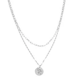 Sonoma Goods For Life® 2 Row Etched Stars Coin Pendant Necklace