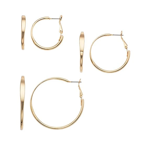 Sonoma Goods For Life™ Hoop Earring Set Gold Tone 7 Sonoma Goods For Life™ Hoop Earring Set Gold Tone - Image 5