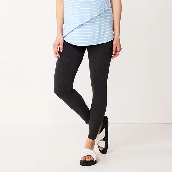 Maternity Sonoma Goods For Life® Full Belly Panel Leggings Black 6 Maternity Sonoma Goods For Life® Full Belly Panel Leggings Black - Image 4