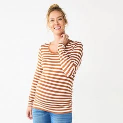 Maternity Sonoma Goods For Life® Essential Scoopneck Long Sleeve Tee Maroon -Sonoma Goods For Life Shop unnamed file 13433