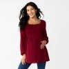 Maternity Sonoma Goods For Life® Smocked Bodice Empire Top Maroon -Sonoma Goods For Life Shop unnamed file 13435