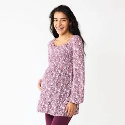 Maternity Sonoma Goods For Life® Smocked Bodice Empire Top Maroon 12 Maternity Sonoma Goods For Life® Smocked Bodice Empire Top Maroon -Sonoma Goods For Life Shop unnamed file 13438