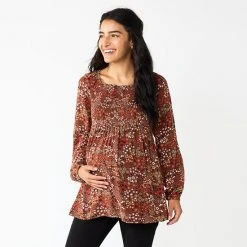 Maternity Sonoma Goods For Life® Smocked Bodice Empire Top Maroon 15 Maternity Sonoma Goods For Life® Smocked Bodice Empire Top Maroon -Sonoma Goods For Life Shop unnamed file 13441