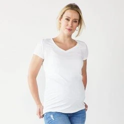 Maternity Sonoma Goods For Life® Essential V-Neck Tee White -Sonoma Goods For Life Shop unnamed file 13473