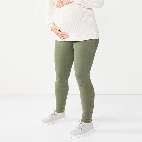 Maternity Sonoma Goods For Life® Over-the-Belly Clean-Hem Jeggings Destructed Medium Wash 8 Maternity Sonoma Goods For Life® Over-the-Belly Clean-Hem Jeggings Destructed Medium Wash - Image 6