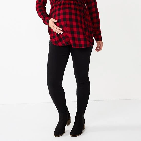 Maternity Sonoma Goods For Life® Over-the-Belly Clean-Hem Jeggings Destructed Medium Wash 9 Maternity Sonoma Goods For Life® Over-the-Belly Clean-Hem Jeggings Destructed Medium Wash - Image 7