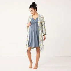 Maternity Sonoma Goods For Life® Nursing Nightgown & Robe Set Grey Animal -Sonoma Goods For Life Shop unnamed file 13508