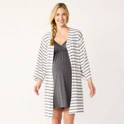 Maternity Sonoma Goods For Life® Nursing Nightgown & Robe Set Grey Animal -Sonoma Goods For Life Shop unnamed file 13509