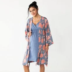 Maternity Sonoma Goods For Life® Nursing Nightgown & Robe Set Grey Animal -Sonoma Goods For Life Shop unnamed file 13512