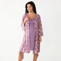 Maternity Sonoma Goods For Life® Nursing Nightgown & Robe Set Grey Animal -Sonoma Goods For Life Shop unnamed file 13513