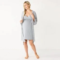 Maternity Sonoma Goods For Life® Nursing Nightgown & Robe Set Grey Animal -Sonoma Goods For Life Shop unnamed file 13515