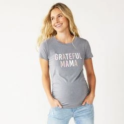 Maternity Sonoma Goods For Life® Fitted Crewneck Graphic Tee Grateful Mama -Sonoma Goods For Life Shop unnamed file 13598