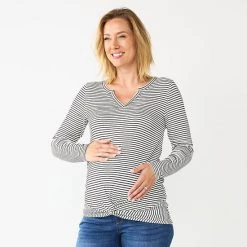 Maternity Sonoma Goods For Life® Long Sleeve Knotted Thermal Top Blue
