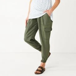 Maternity Sonoma Goods For Life® Over-the-Belly Twill Jogger Pants Army Green -Sonoma Goods For Life Shop unnamed file 13670