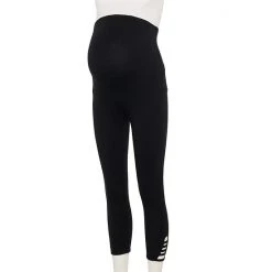 Maternity Sonoma Goods For Life® Over-The-Belly Cropped Lattice Leggings Grey