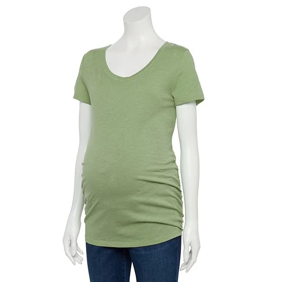 Maternity Sonoma Goods For Life® Essential Scoopneck Tee Black 10 Maternity Sonoma Goods For Life® Essential Scoopneck Tee Black - Image 8