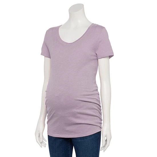 Maternity Sonoma Goods For Life® Essential Scoopneck Tee Black 11 Maternity Sonoma Goods For Life® Essential Scoopneck Tee Black - Image 9