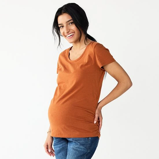 Maternity Sonoma Goods For Life® Essential Scoopneck Tee Black 15 Maternity Sonoma Goods For Life® Essential Scoopneck Tee Black - Image 13